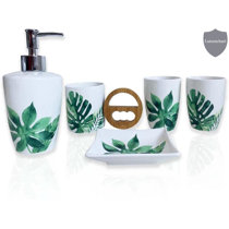 Bayou Breeze Gift Apartment Necessities 4 Piece Bathroom Accessory Set