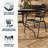 Amlie 31.5" Square Glass Dining Table with 4 Aluminum Chairs-46535393