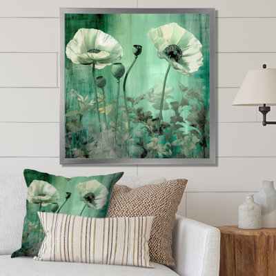 " Emerald Vibrant Poppies III "