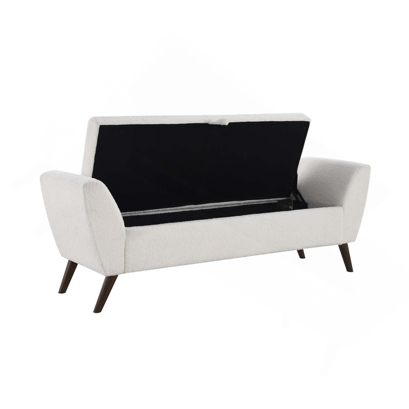 Banc de rangement Mid-Century moderne avec espace spacieux pour l'organisation du salon et de la chambre à coucher et des sièges
