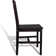 Solid Wood Slat Back Side Chair in Dark Brown