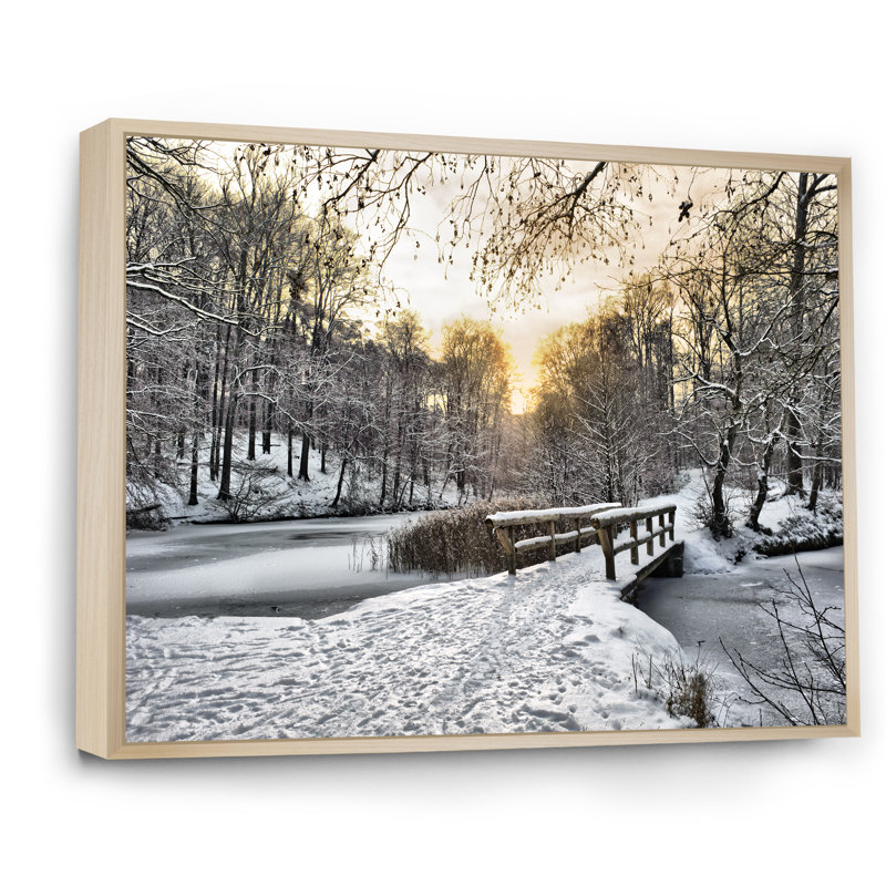 Erdrich - Décoration murale traditionnelle sur toile, H 30 po x l 40 po x P 1,5 po, Toile avec cadre flottant brun