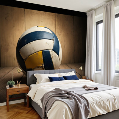 Papier peint à peler et coller Sports Vintage Sports sur le thème de photos de sport Décorations murales Amateurs de sports H 100 po x l 144 po Papier mural amovible en PVC auto-adhésif pour chambre à coucher, salon, chambre des garçons