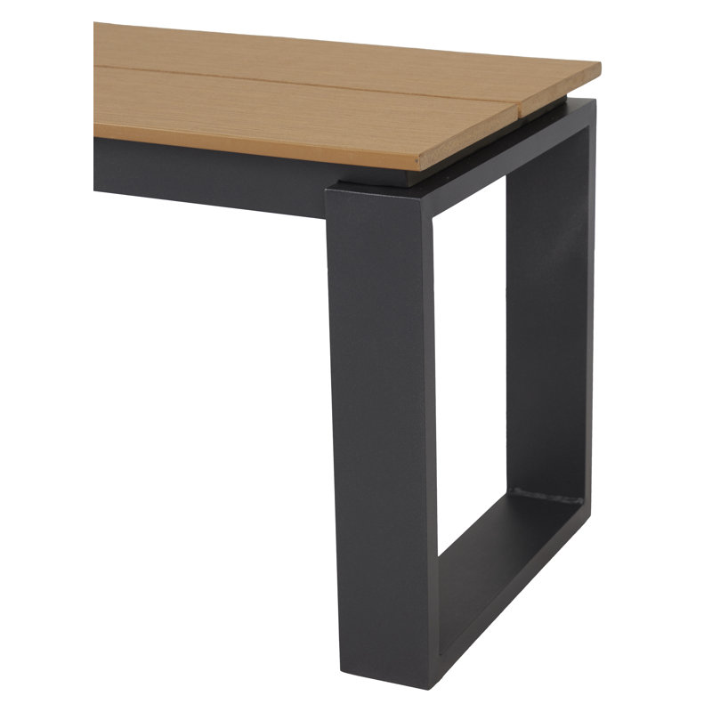 Kellen Powder Coated Aluminium Garden Bench, Teak