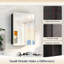 Armoire à pharmacie en nickel brossé pour salle de bain avec miroir, cadre en acier inoxydable, tablettes réglables, encastré ou mural, conception rectangulaire arrondie, fabrication durable-1839841552
