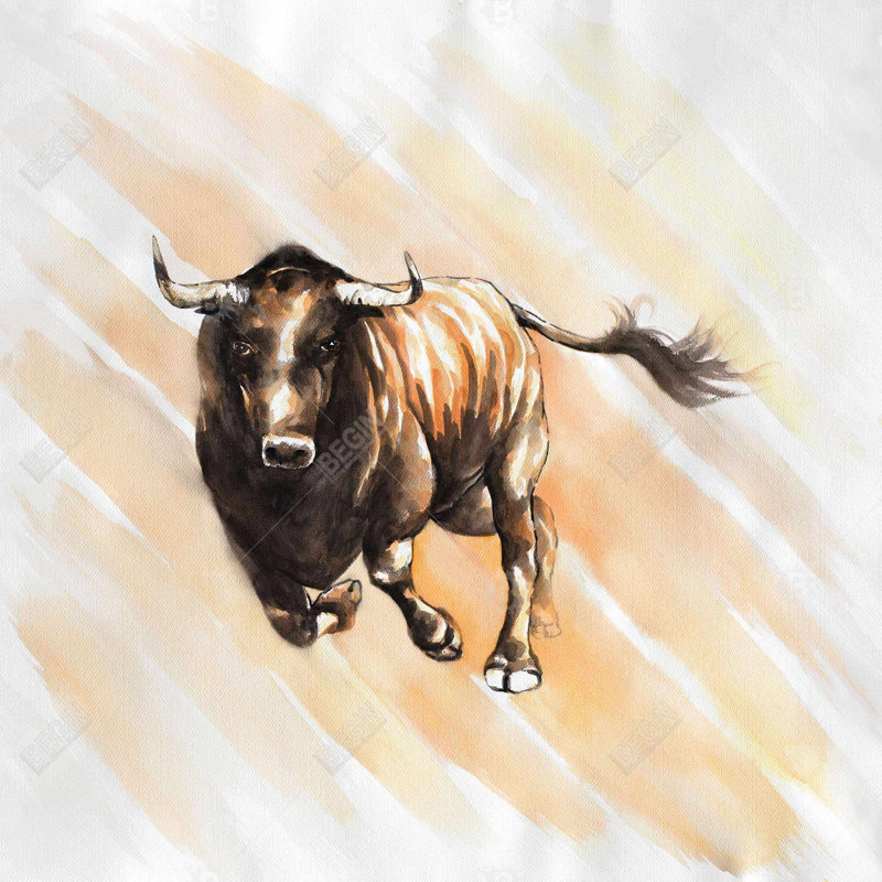 Décoration de chambre à coucher Bull, H 36 po x l 36 po