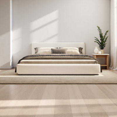 Soft And Comfortable Upholstered Bed. Luxurious And Cozy Bedroom Centerpiece, King Size