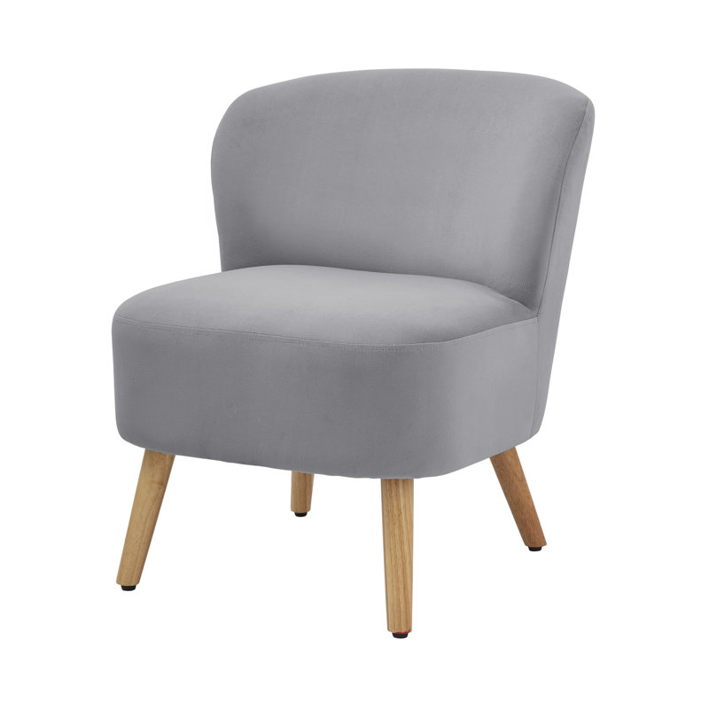 Upholstered Side Chair, Gray Velvet