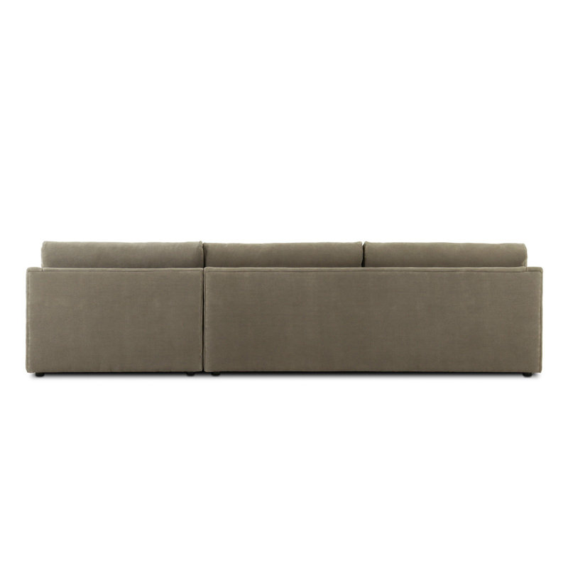 Aurelia Sectional, Broadway Olive Linen, Right Hand Facing