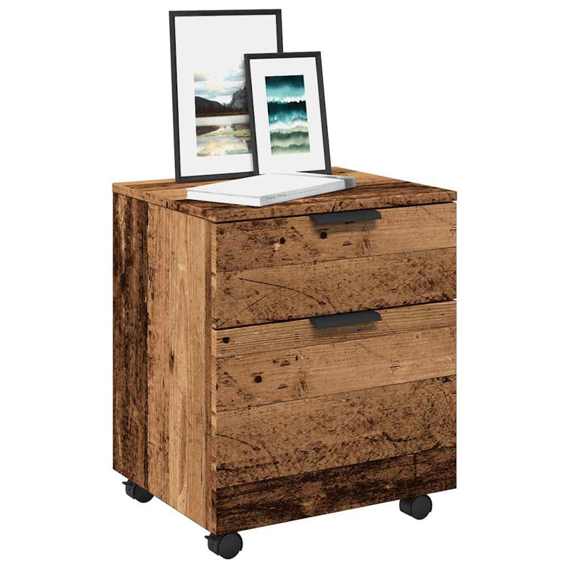 Classeur avec classeur vidaXL, Bois ancien