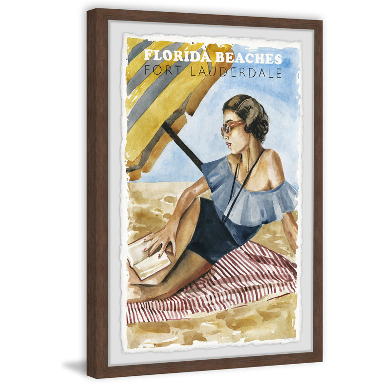 Chill out in Fort Lauderdale - Reproduction d'art sur papier encadrée, H 24 po x l 16 po x P 1,5 po