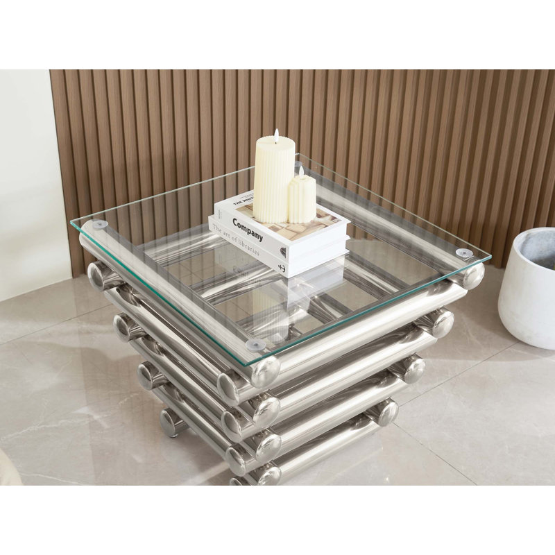 Table de bout 24 po, Argent argent