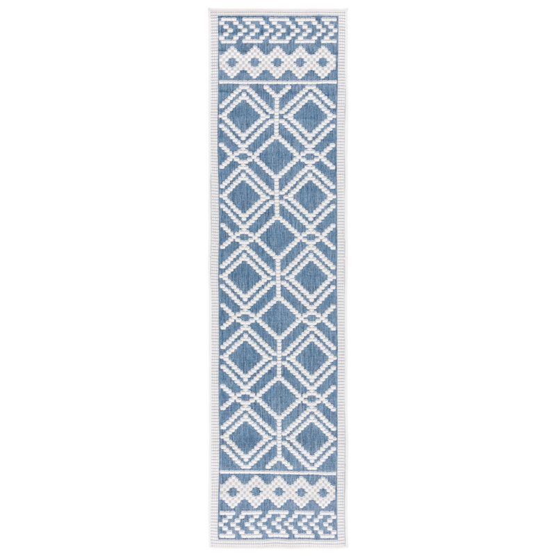 Keyiona Performance Machine Washable Geometric Rug, Runner 2' x 8'