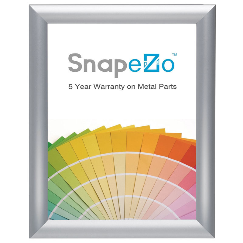 Cadre photo en métal Sleek Series, Argent brossé, L 8 po x H 10 po