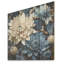Mosaïque de chrysanthèmes blancs et bleus pures-1045287089