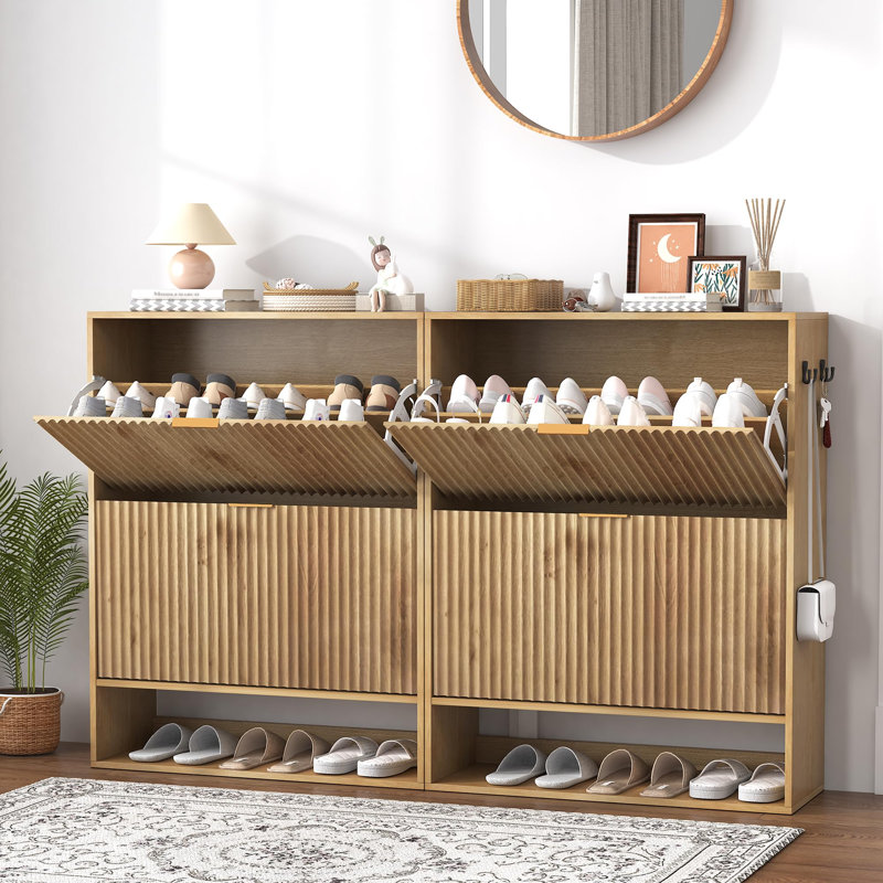 16 Pair Shoe Storage Cabinet