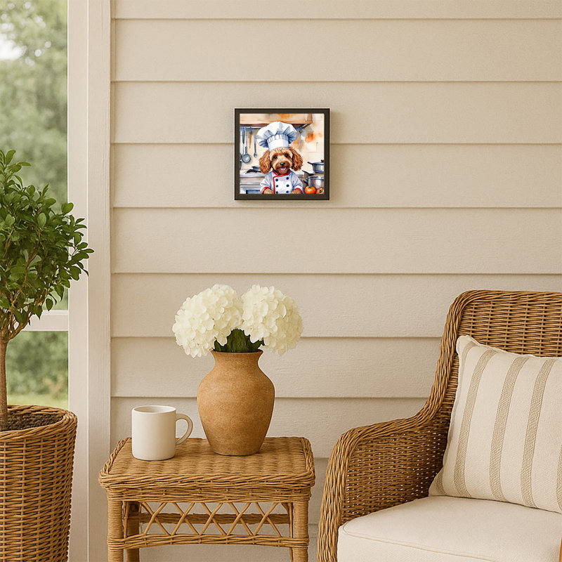 Cockapoo The Chef Framed Metal Print