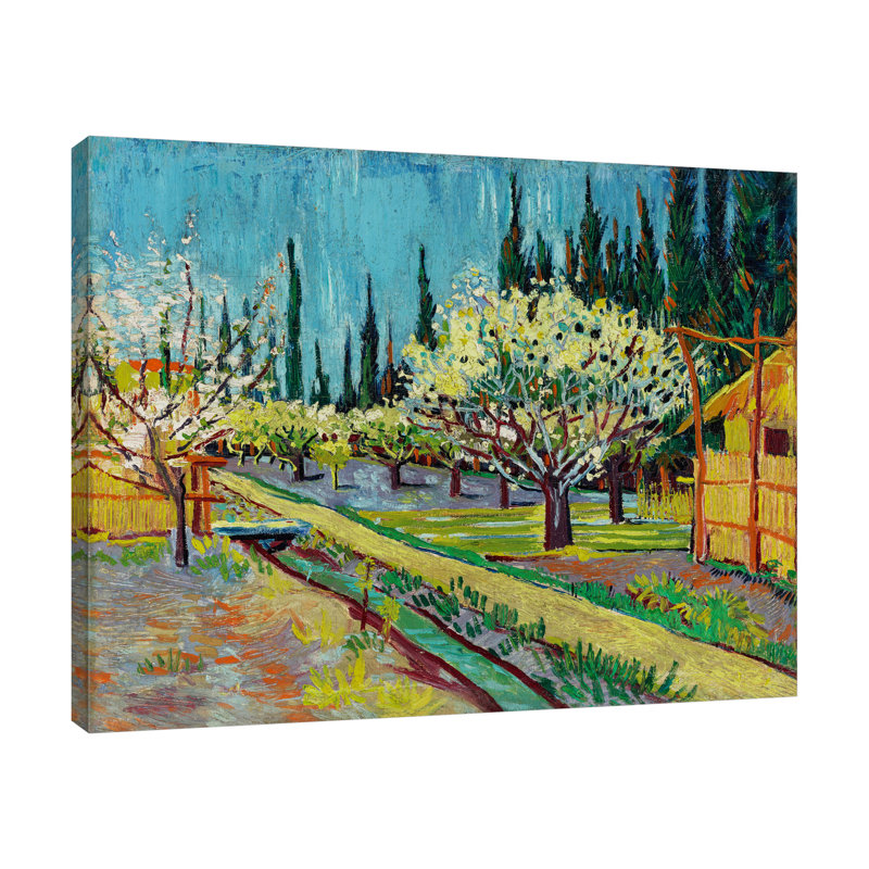 «Orchard Bordered By Cypresses» par Wild Apple Portfolio - impression sur toile tendue, H 16 po x l 20 po x P 1,5 po
