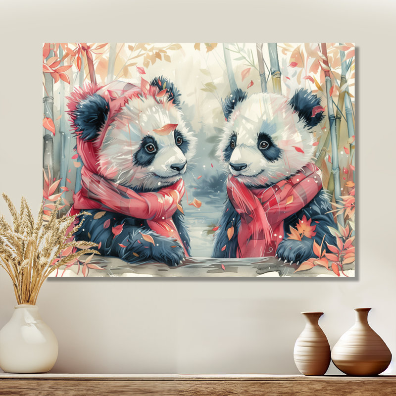 «Zac - Panda Animal», reproduction d'art murale, Toile tendue, H 16 po x l 32 po