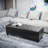 51 Inch Faux Leather Ottoman Storage Bench With Lift Top, Ideal For Living Room And Entryway, Combining Style And Functionality.-1803853569