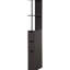Armoire pour salle de bain de 54 po de hauteur, tour à linge autoportante avec 2 tiroirs, rangement étroit compact, rangement brun 54 po