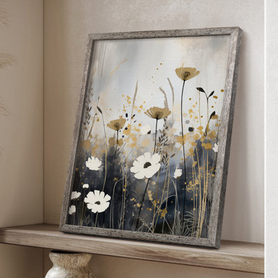 Série FLORAL, reproduction sur CD encadrée - bois massif