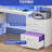 L-Shaped Computer Desk with Built-In Electrical Outlet-105529344