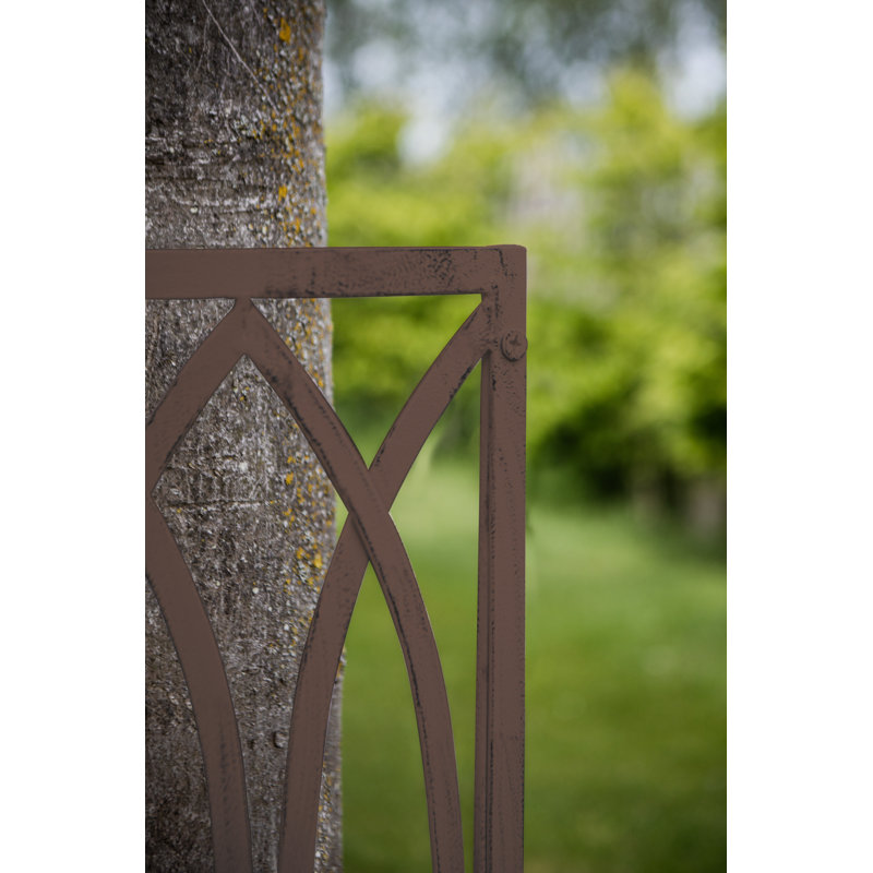 Lilwenn Metal Outdoor Bench, Ember