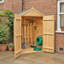 Garden Value 4 ft. W x 3 ft. D Overlap Tool Shed With Shelves-1283744573
