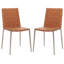 Chaise d'appoint rembourrée en cuir Brett-301507473-301507474