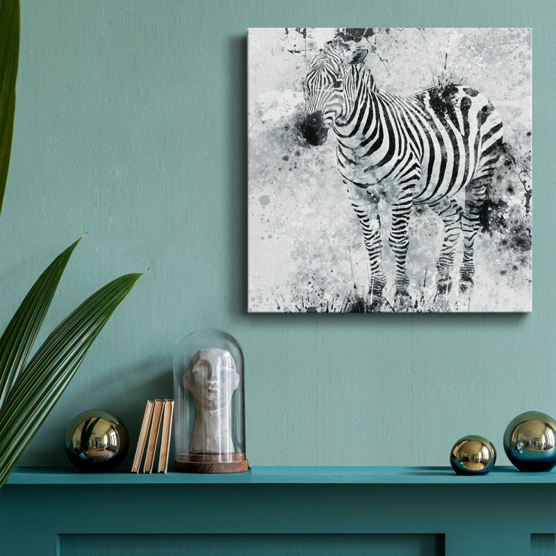 Toile tendue avec châssis Zebra I-Premium - prête à être accrochée, H 10 po x l 10 po x P 1,5 po