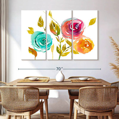 Harnek Modern Trio Of Blooms I
