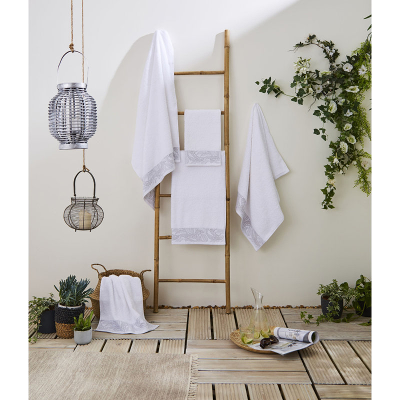 Mozambique Bath Sheet Single Piece, White
