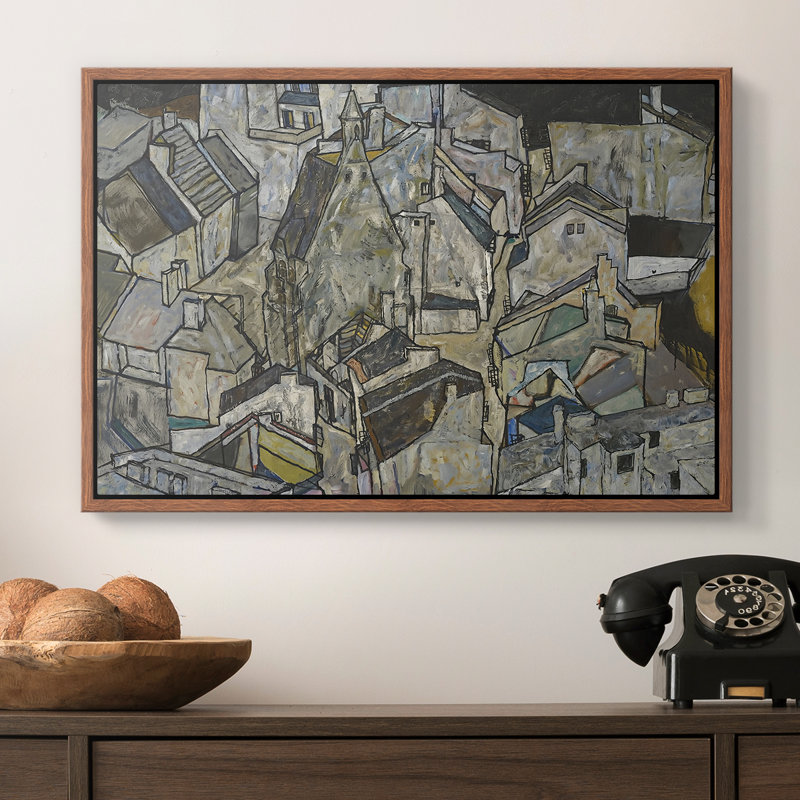 «Mödling II» par Egon Schiele, Noyer, 16 x 24