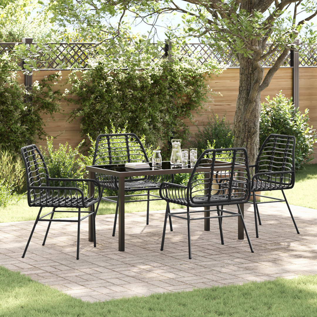 Rectangular 5 - Piece 4 - Person 160Cm L Outdoor Table Set