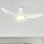 36"  Smart Flush Mount Ceiling Fan with Remote Control and LED Light Kit Included