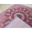 Tapis de zone en laine rouge/rose 11 po x 11 pi 9 po main one-of-kind noué la Stef