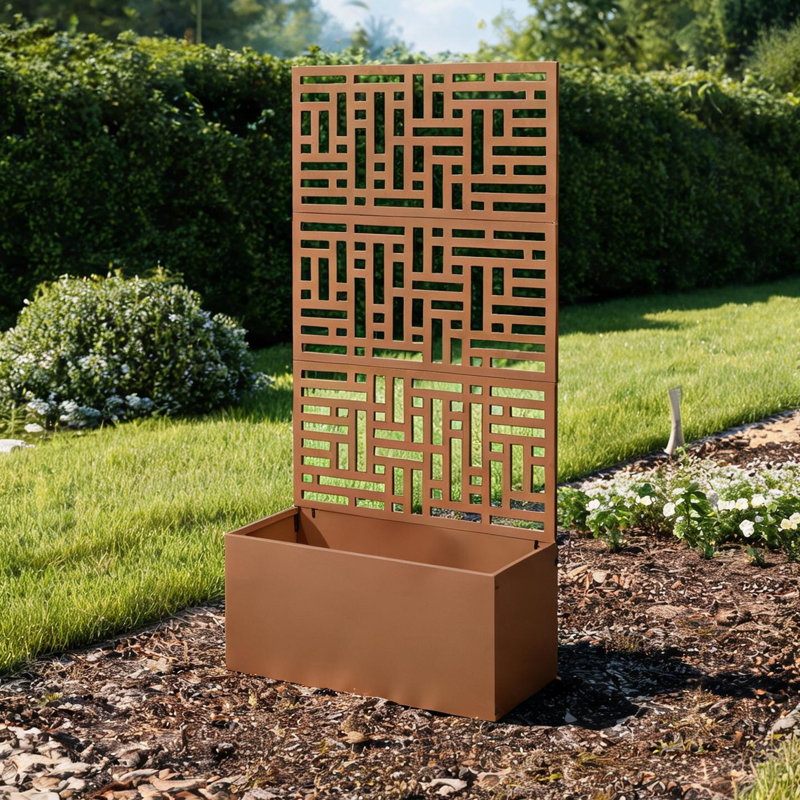 Potager et jardin d'hiver, combinant une structure métallique de 178 cm de hauteur et un bac à jardin surélevé en métal galvanisé