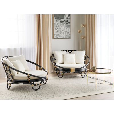 Algia 112cm Wide Outdoor Curved Patio Daybed with Cushions