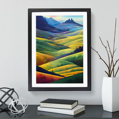 Meadow Landscape Watercolour No.3 - Framed Print