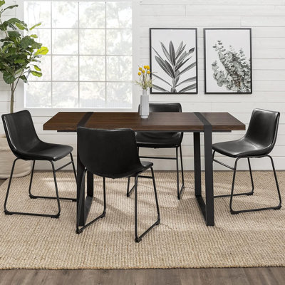 Yannet Counter Height Bar Stools, Modern Counter Stool Faux Leather Barstools with Back