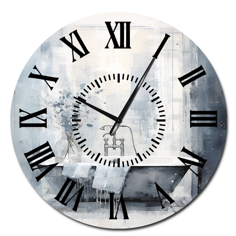 Horloge murale pour salle de bain, Surdimensionné