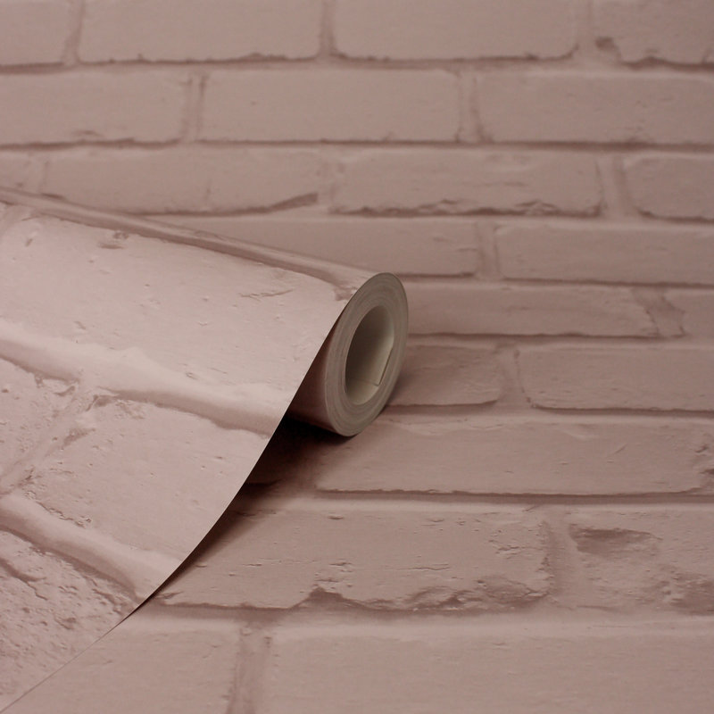 Pungoteague 1.7m x 2.5cm Wallpaper Roll, Pink