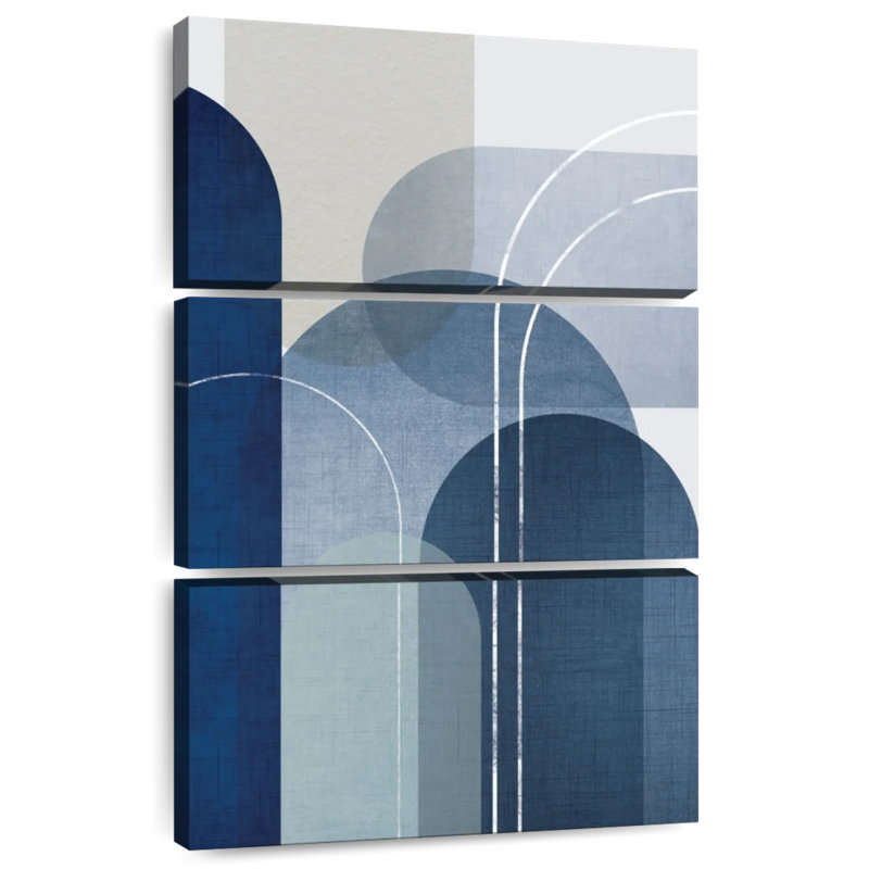 Avery Blue Linen Mountains II, H 32 po x l 20 po