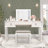 Mirrored Vanities Desk With Drawers