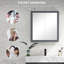 Armoire à pharmacie de salle de bain avec miroir, armoire à miroir de salle de bain murale 27 po x 30 po, armoire de salle de bain murale avec rangement, portes doubles et 2 tablettes réglables