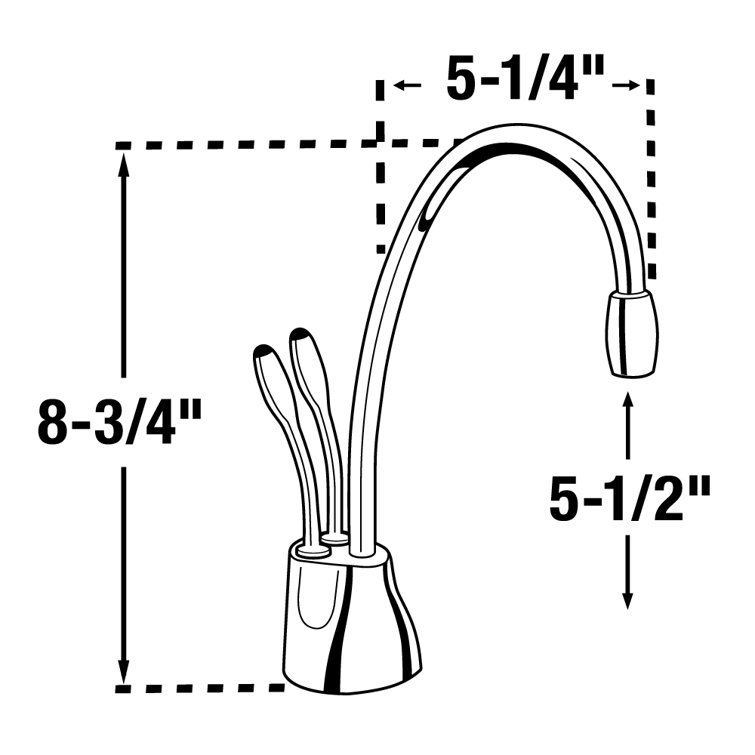 InSinkErator F-HC1100SN Series 1100 Instant Hot & Cool Water Dispenser -  Satin Nickel 