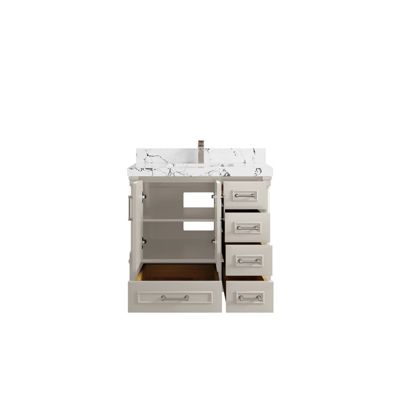 Aberdeen X P 22 po Meuble-lavabo central D Viola quartz nuit