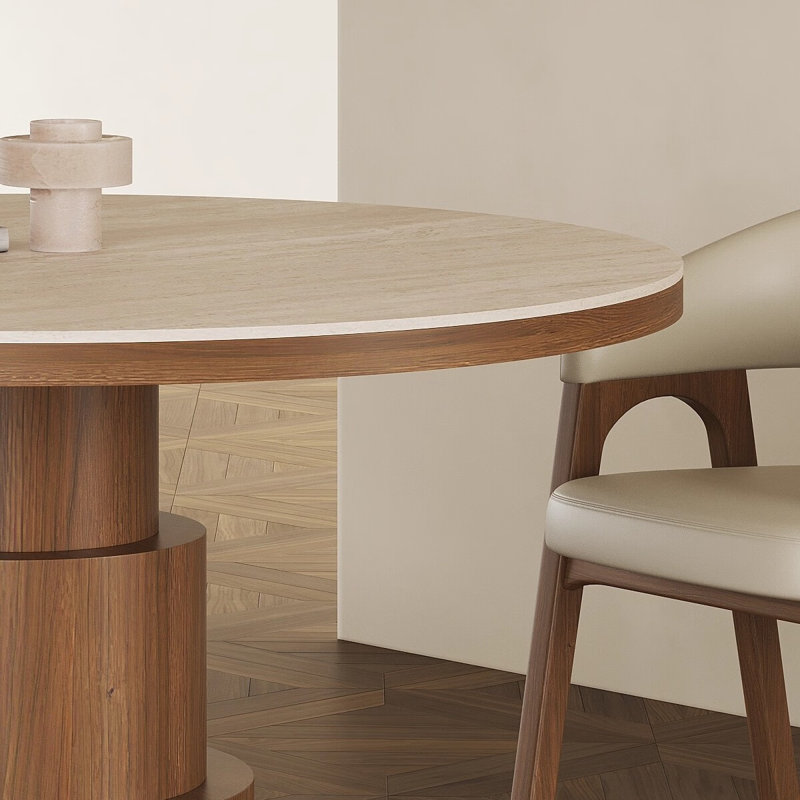 Simple Solid Wood Design Round Dining Table