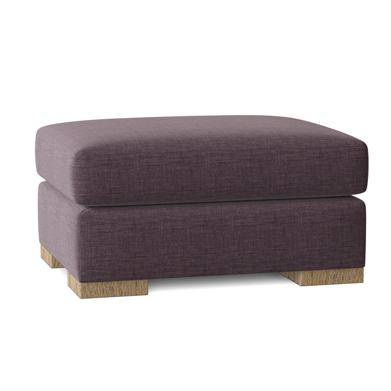 Branam Upholstered Ottoman, Marlow Plum, Natural
